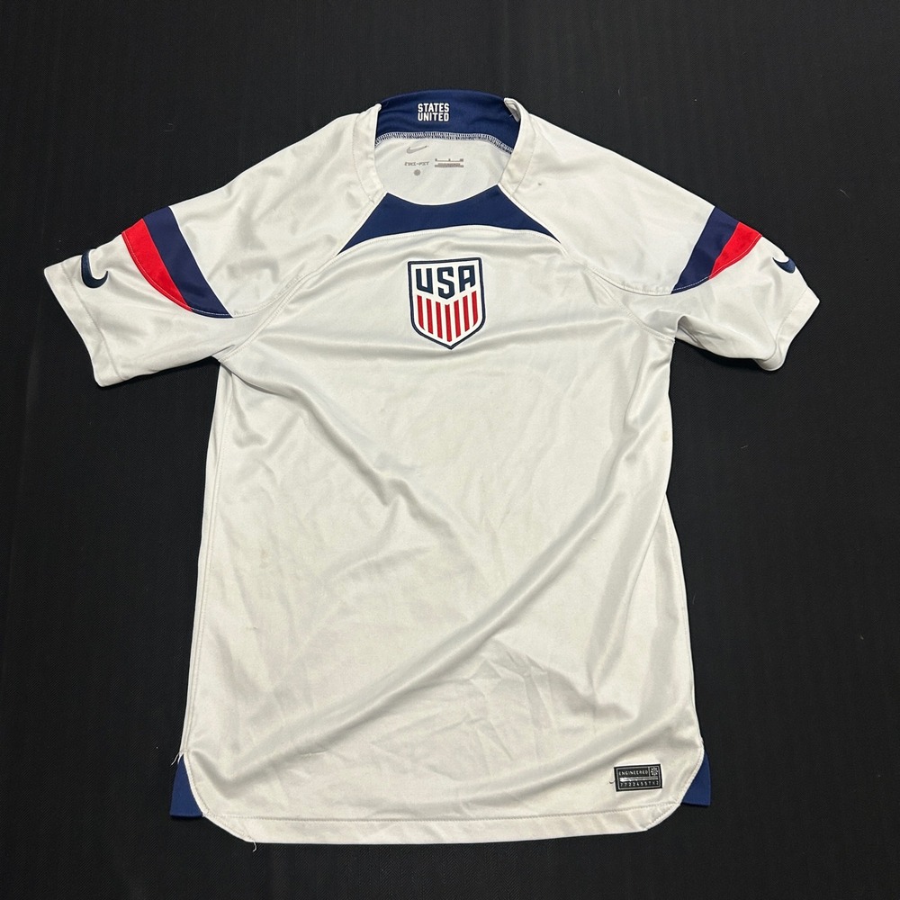 Nike USMNT USA Soccer Jersey White Navy Red Dri-FIT DN0708-101 Mens Small